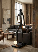 Kicking Ball Sculpture Character Floor Lamp