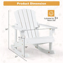 Outdoor Wooden Kid Adirondack Rocking Chair with Slatted Seat by LJGDeals