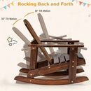 Outdoor Wooden Kid Adirondack Rocking Chair with Slatted Seat by LJGDeals