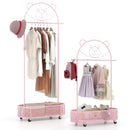 Kid Clothes Rack with 3 Adjustable Heights and Wheels by LJGDeals