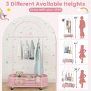 Kid Clothes Rack with 3 Adjustable Heights and Wheels by LJGDeals