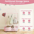 Kid Clothes Rack with 3 Adjustable Heights and Wheels by LJGDeals