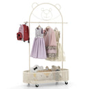 Kid Clothes Rack with 3 Adjustable Heights and Wheels by LJGDeals