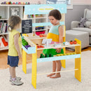Kid's Pretend Play Grocery Store with Cash Register and Blackboard-Blue by DirectDeals