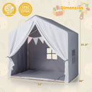 Kid's Play Tent with Washable Cotton Mat and Flag Banner by LJGDeals