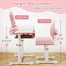 Kid's Study Desk and Chair Set with Tilt Desktop and Book Stand by LJGDeals