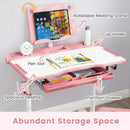 Kid's Study Desk and Chair Set with Tilt Desktop and Book Stand by LJGDeals