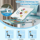 Kid's Study Desk and Chair Set with Tilt Desktop and Book Stand by LJGDeals