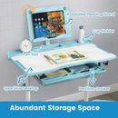 Kid's Study Desk and Chair Set with Tilt Desktop and Book Stand by LJGDeals
