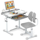 Kid's Study Desk and Chair Set with Tilt Desktop and Book Stand by LJGDeals