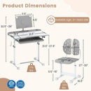 Kid's Study Desk and Chair Set with Tilt Desktop and Book Stand by LJGDeals