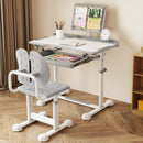 Kid's Study Desk and Chair Set with Tilt Desktop and Book Stand by LJGDeals
