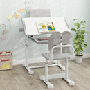 Kid's Study Desk and Chair Set with Tilt Desktop and Book Stand by LJGDeals