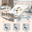 Kid's Study Desk and Chair Set with Tilt Desktop and Book Stand by LJGDeals