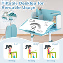 Kid's Study Desk and with Tilt Desktop and Pen Holder
