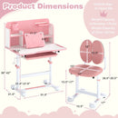 Kid's Study Desk and with Tilt Desktop and Pen Holder by LJGDeals