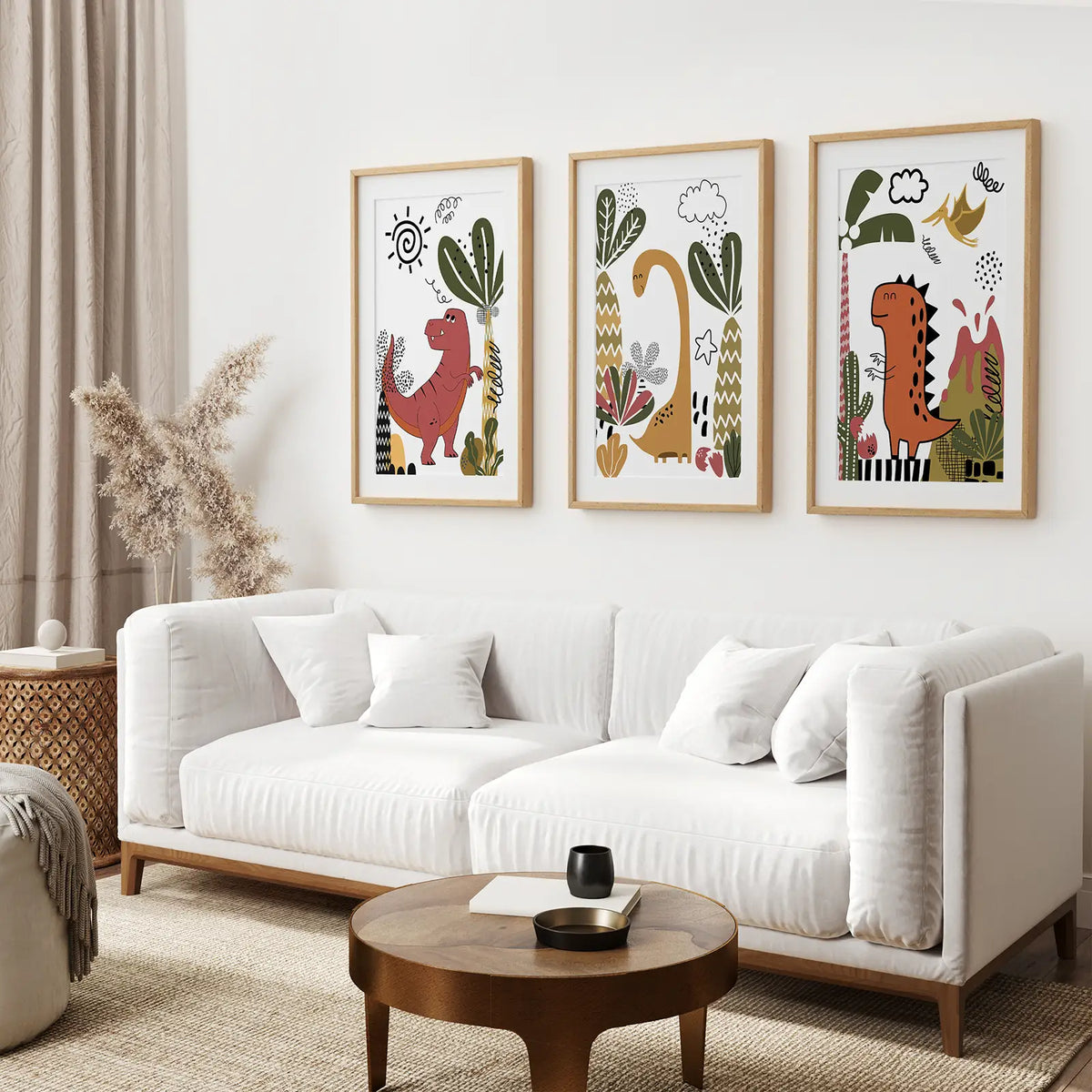 Cute Dino Prints Set Boys Nursery Wall Art Decor, photo 7 of 10