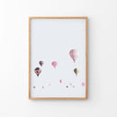 Pink Air Balloons Print. Kid's Room Wall Art by Wall Art Set