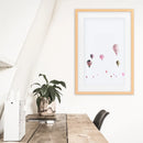 Pink Air Balloons Print. Kid's Room Wall Art by Wall Art Set