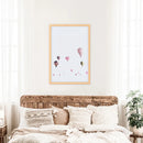 Pink Air Balloons Print. Kid's Room Wall Art by Wall Art Set