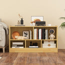 Kids 2-Shelf Bookcase 5-Cube Wood Toy Storage Cabinet Organizer-Beige