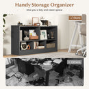 Kids 2-Shelf Bookcase 5-Cube Wood Toy Storage Cabinet Organizer-Gray