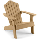 Kids Adirondack Chair All-weather Outdoor Chair for Children with Tilted High Backrest