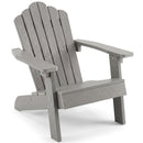 Kids Adirondack Chair All-weather Outdoor Chair for Children with Tilted High Backrest