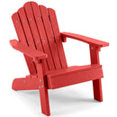 Kids Adirondack Chair All-weather Outdoor Chair for Children with Tilted High Backrest