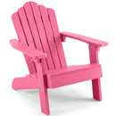 Kids Adirondack Chair All-weather Outdoor Chair for Children with Tilted High Backrest