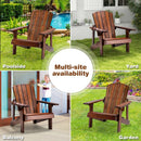 Kid's Adirondack Chair with High Backrest and Arm Rest by LJGDeals