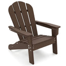 All-Weather HDPE Kid's Adirondack Chair with with High Backrest and Armrests-Brown by LJGDeals