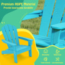 All-Weather HDPE Kid's Adirondack Chair with with High Backrest and Armrests-Turquoise by LJGDeals