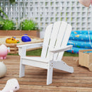 All-Weather HDPE Kid's Adirondack Chair with with High Backrest and Armrests-White by LJGDeals