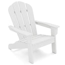 All-Weather HDPE Kid's Adirondack Chair with with High Backrest and Armrests-White