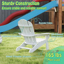 All-Weather HDPE Kid's Adirondack Chair with with High Backrest and Armrests-White by LJGDeals