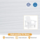 Kid's Adirondack Chair with High Backrest and Arm Rest