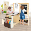 Kids Art Center Wooden Table Bench Set by LJGDeals