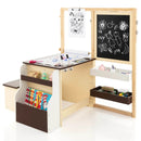 Kids Art Center Wooden Table Bench Set by LJGDeals
