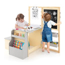 Kids Art Center Wooden Table Bench Set by LJGDeals