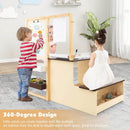 Kids Art Center Wooden Table Bench Set by LJGDeals