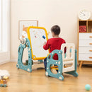 Kids Art Easel with Chair and 3-Level Adjustable Whiteboard-Multicolor by LJGDeals