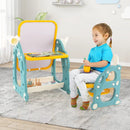 Kids Art Easel with Chair and 3-Level Adjustable Whiteboard-Multicolor by LJGDeals