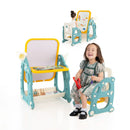 Kids Art Easel with Chair and 3-Level Adjustable Whiteboard-Multicolor by DirectDeals