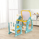 Kids Art Easel with Chair and 3-Level Adjustable Whiteboard-Multicolor by DirectDeals