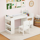 Kids Art Table and Chair Set with Detachable Paper Roll Holder and Cabinet by LJGDeals