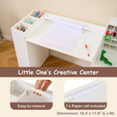 Kids Art Table and Chair Set with Detachable Paper Roll Holder and Cabinet by LJGDeals