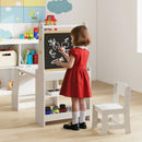 Kids Art Table and Chair Set with Easel and Chair for Drawing Reading by LJGDeals