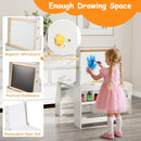 Kids Art Table and Chair Set with Easel and Chair for Drawing Reading by LJGDeals