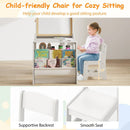 Kids Art Table and Chair Set with Easel and Chair for Drawing Reading by LJGDeals
